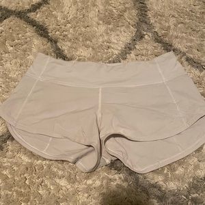 white lululemon speed up short